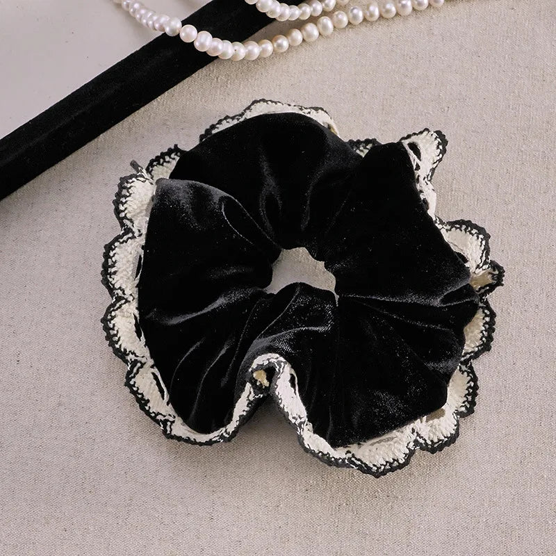 Chouchou Velours Rouge Bordeaux - Accessoire Cheveux Élégant | MDN Store