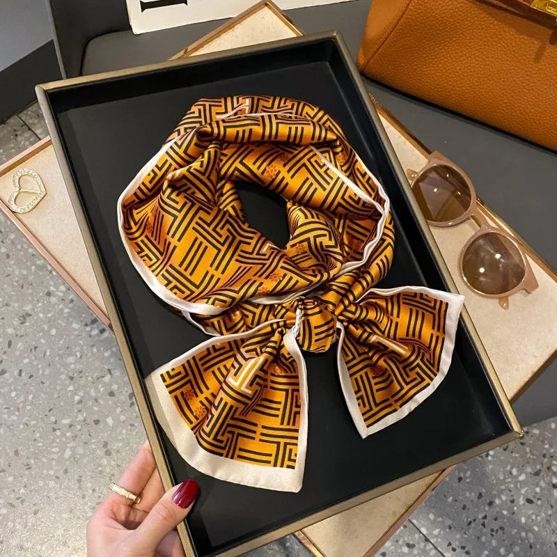 Foulard Soie Long Étroit Femme Cravate | MDN Store