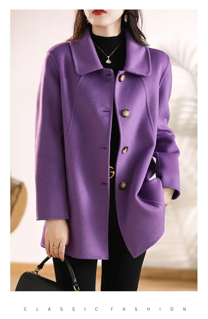 Veste Laine Femme Automne Hiver Slim Élégante | MDN