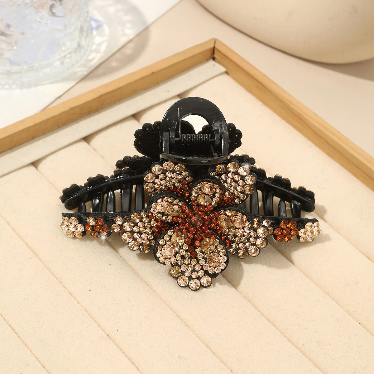 Pince Cheveux Fleur Strass Élégante - Barrette Crabe Mode Femme | MDN Store