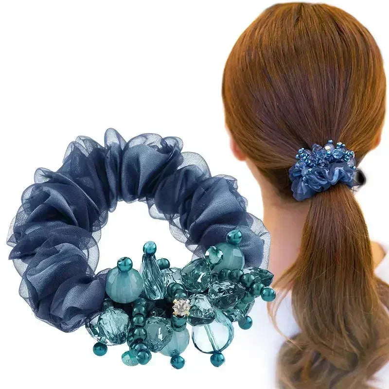 Chouchou Dentelle Nœud Fantaisie - Élastique Cheveux Femme Fille Haute... | MDN Store