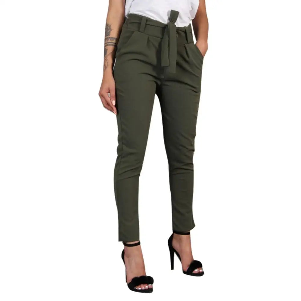 Pantalon Femme Taille Haute Ceinture | MDN Store