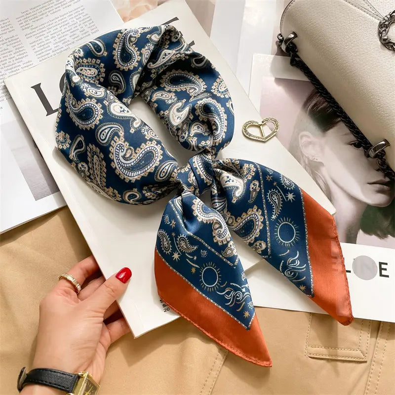 Foulard Carré Soie Floral Femme 70x70cm | MDN Store