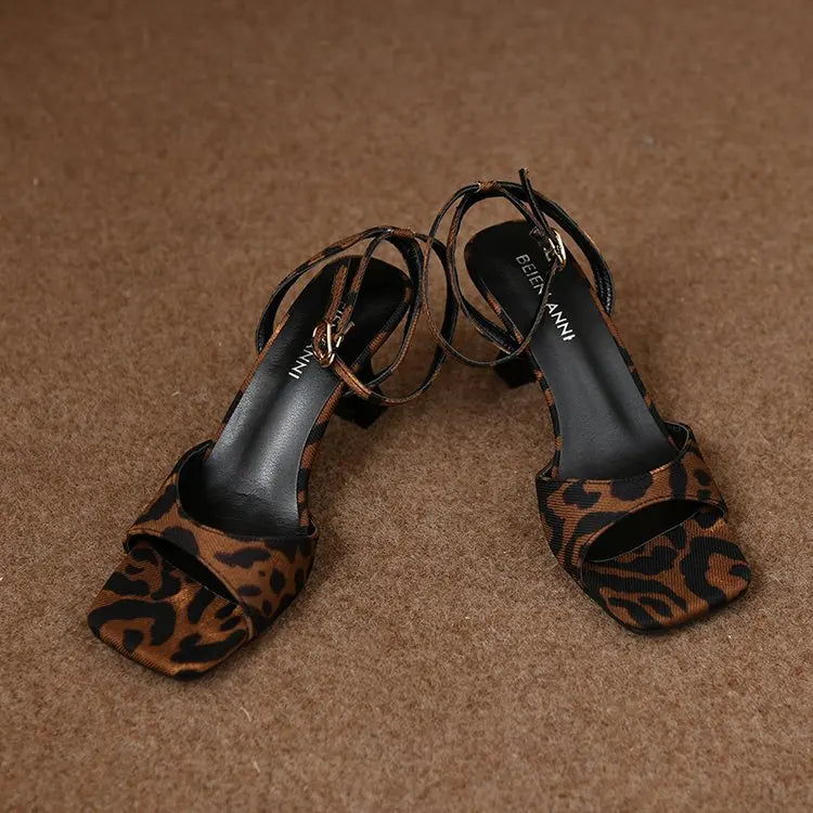 Sandales Talon Fin Femme Soirée Élégant Sangle Boucle Été | MDN Store 25