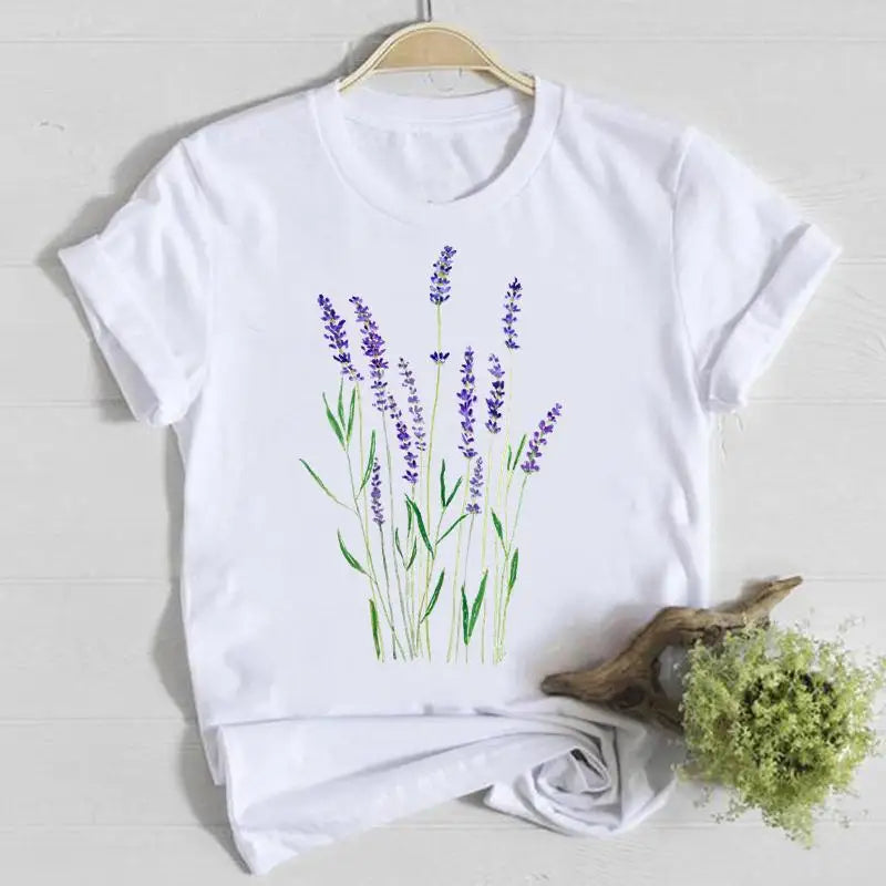 T-shirt Fleurs Printemps Graphique Femme | MDN