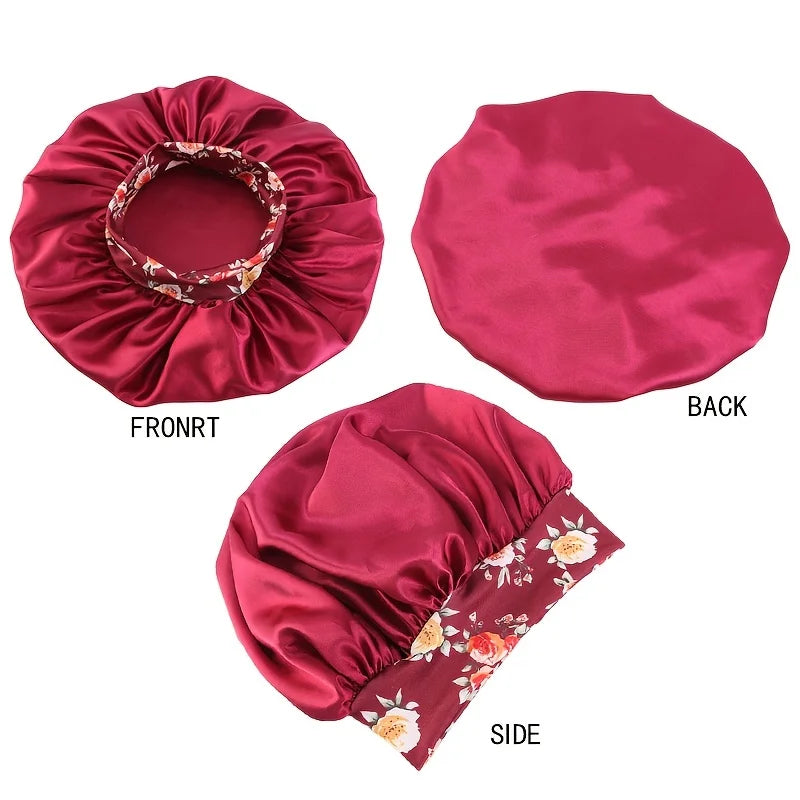 Bonnet Nuit Satin Fleurs | MDN Store
