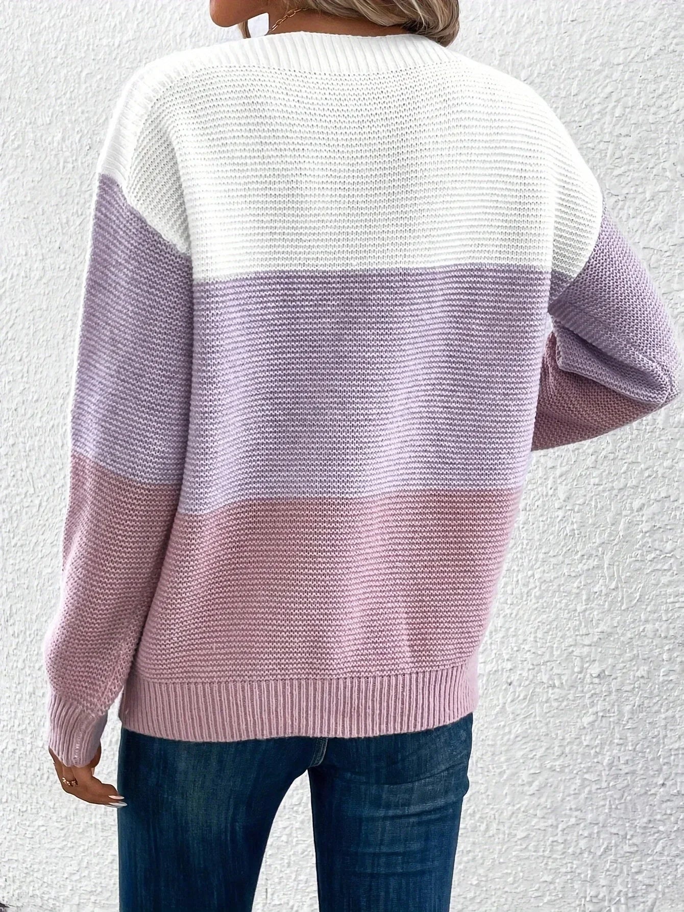 Pull Femme Ample Col Rond Tricote Epais 8 Coloris Automne Hiver | MDN Store