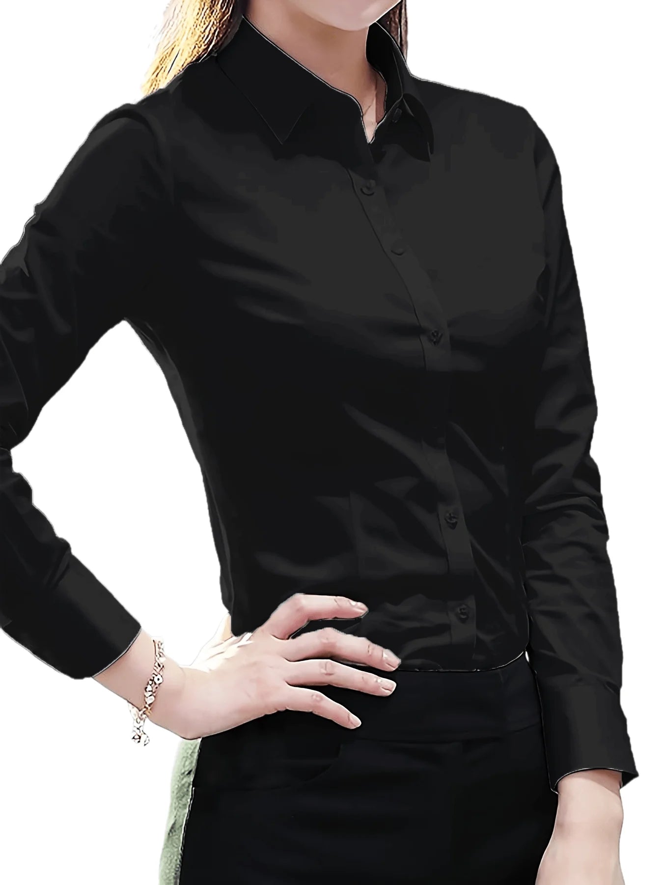 Chemise Blanche Femme Col Rabattu | MDN Store