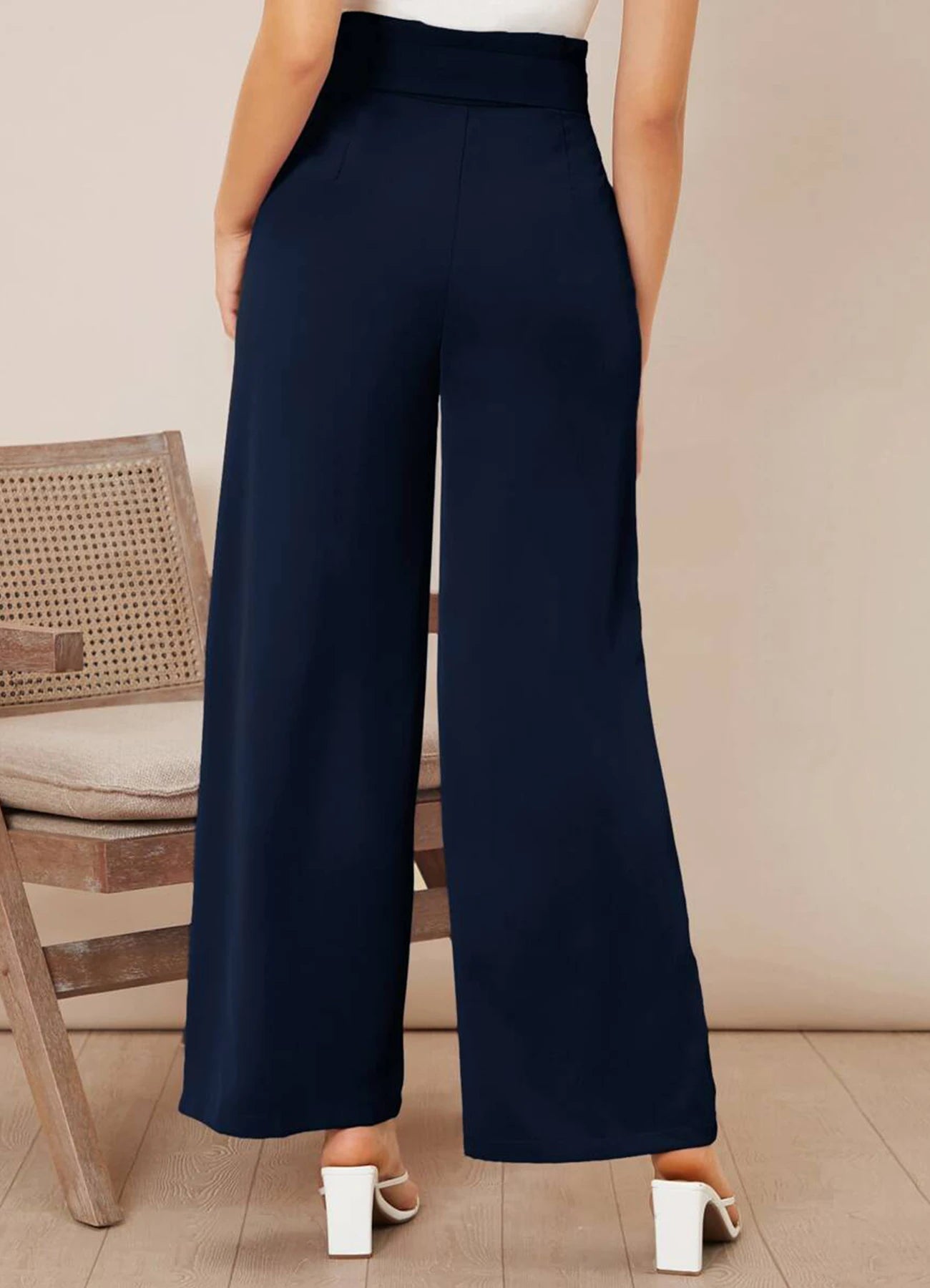 Pantalon Tailleur Femme Large Ceinture | MDN Store