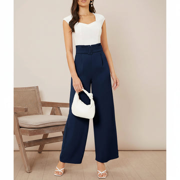 Pantalon Tailleur Femme Large Ceinture | MDN Store