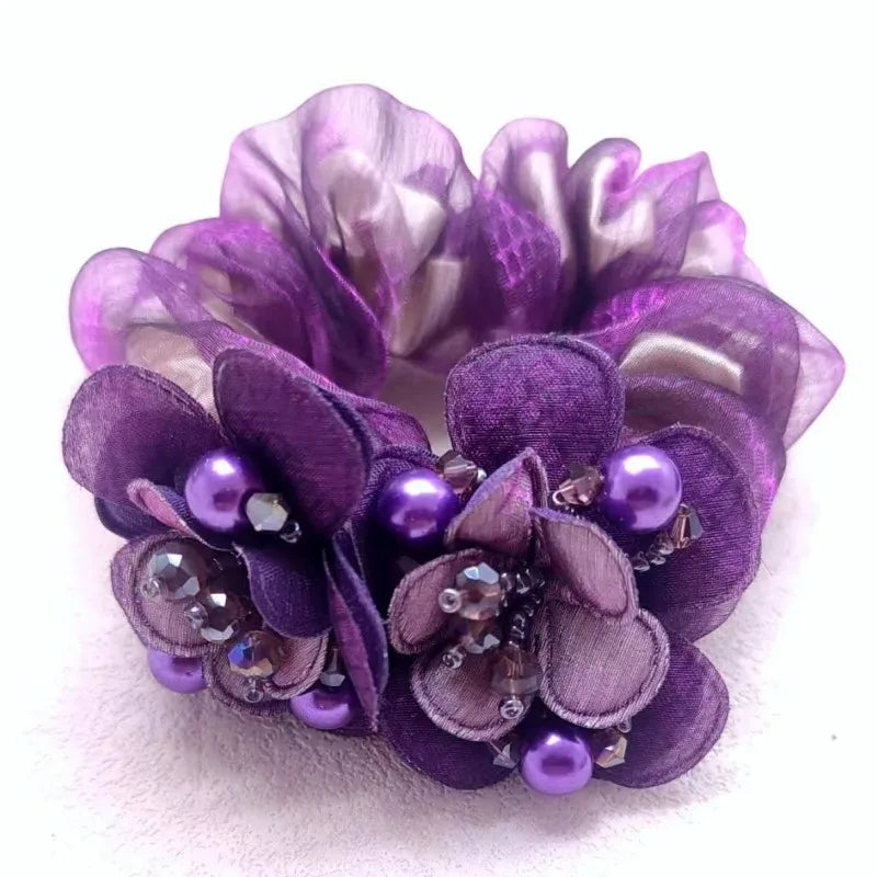 Chouchou Dentelle Nœud Fantaisie - Élastique Cheveux Femme Fille Haute... | MDN Store