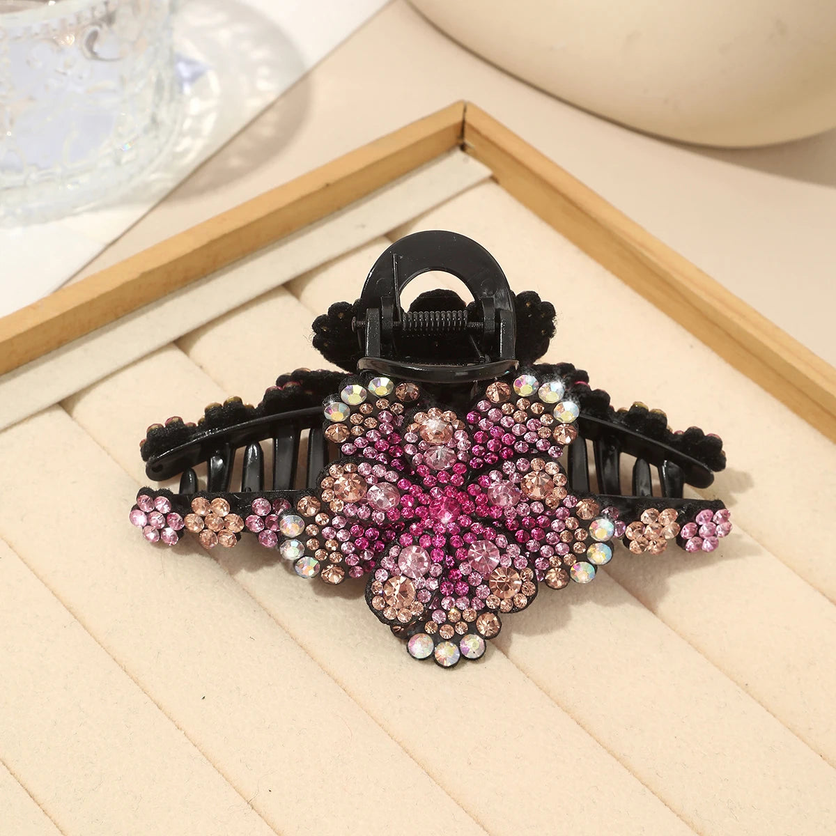 Pince Cheveux Fleur Strass Élégante - Barrette Crabe Mode Femme | MDN Store
