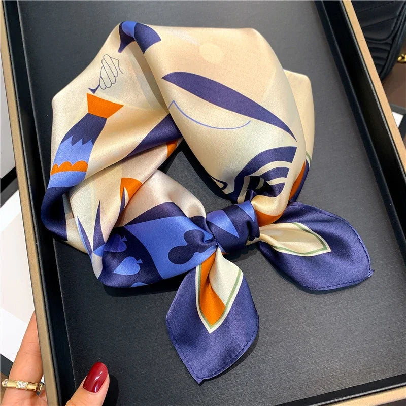 Foulard Carré Soie Naturelle 100% 53cm Femme | MDN Store