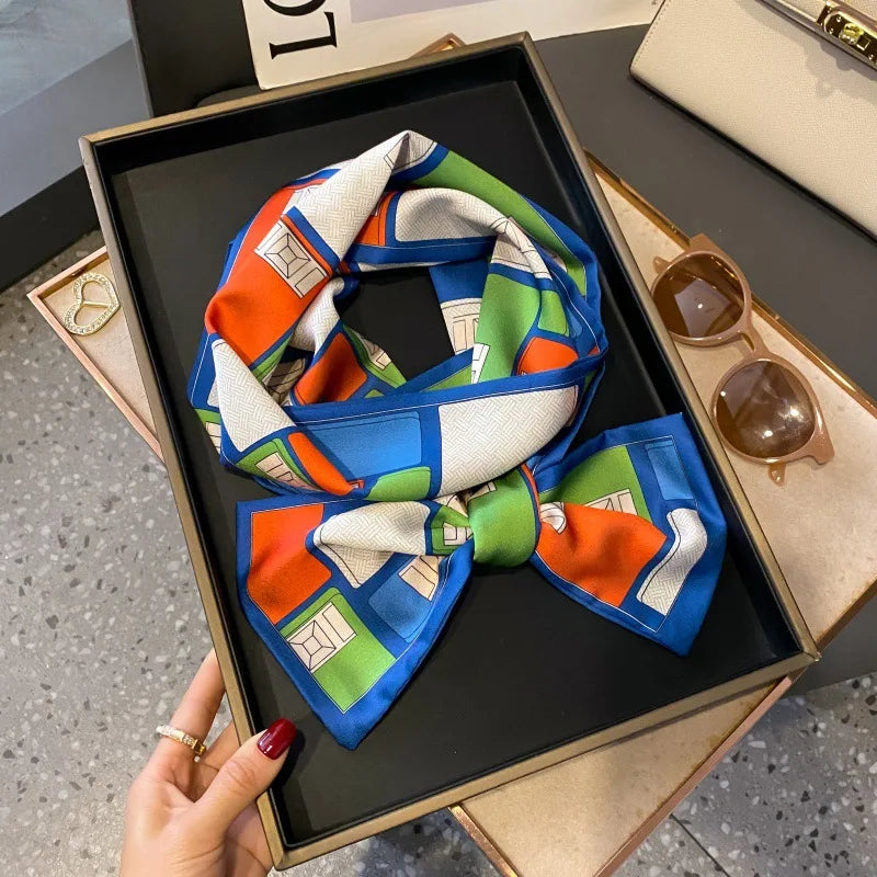 Foulard Soie Long Étroit Femme Cravate | MDN Store