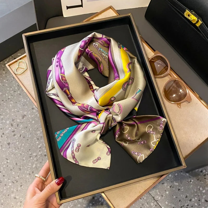 Foulard Soie Long Étroit Femme Cravate | MDN Store