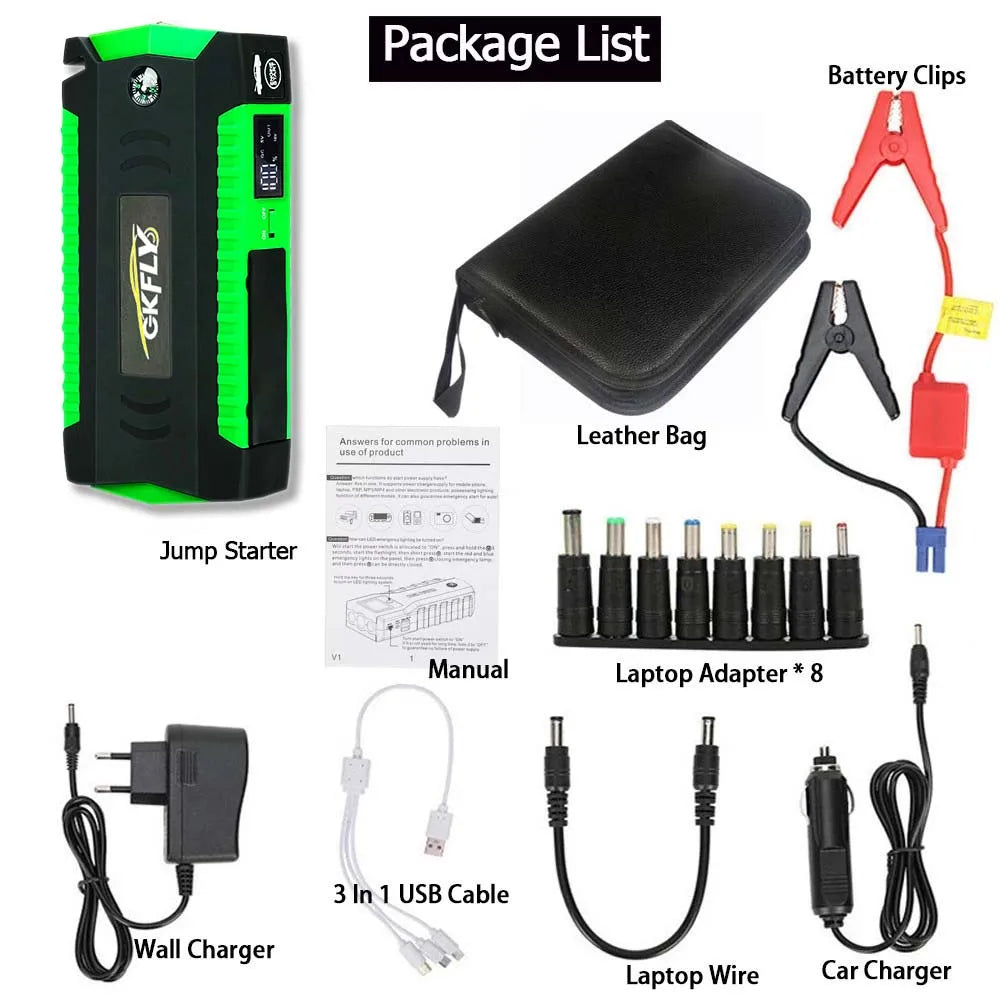 Booster Batterie Voiture 4000A 12V Powerbank Démarrage | MDN Store