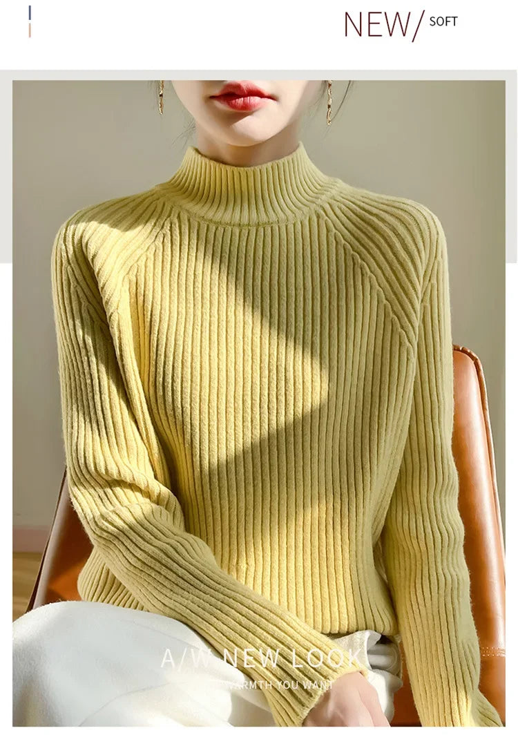 Pull Sans Manches Femme Col Montant Tricot Epais Layering 6 Coloris | MDN Store