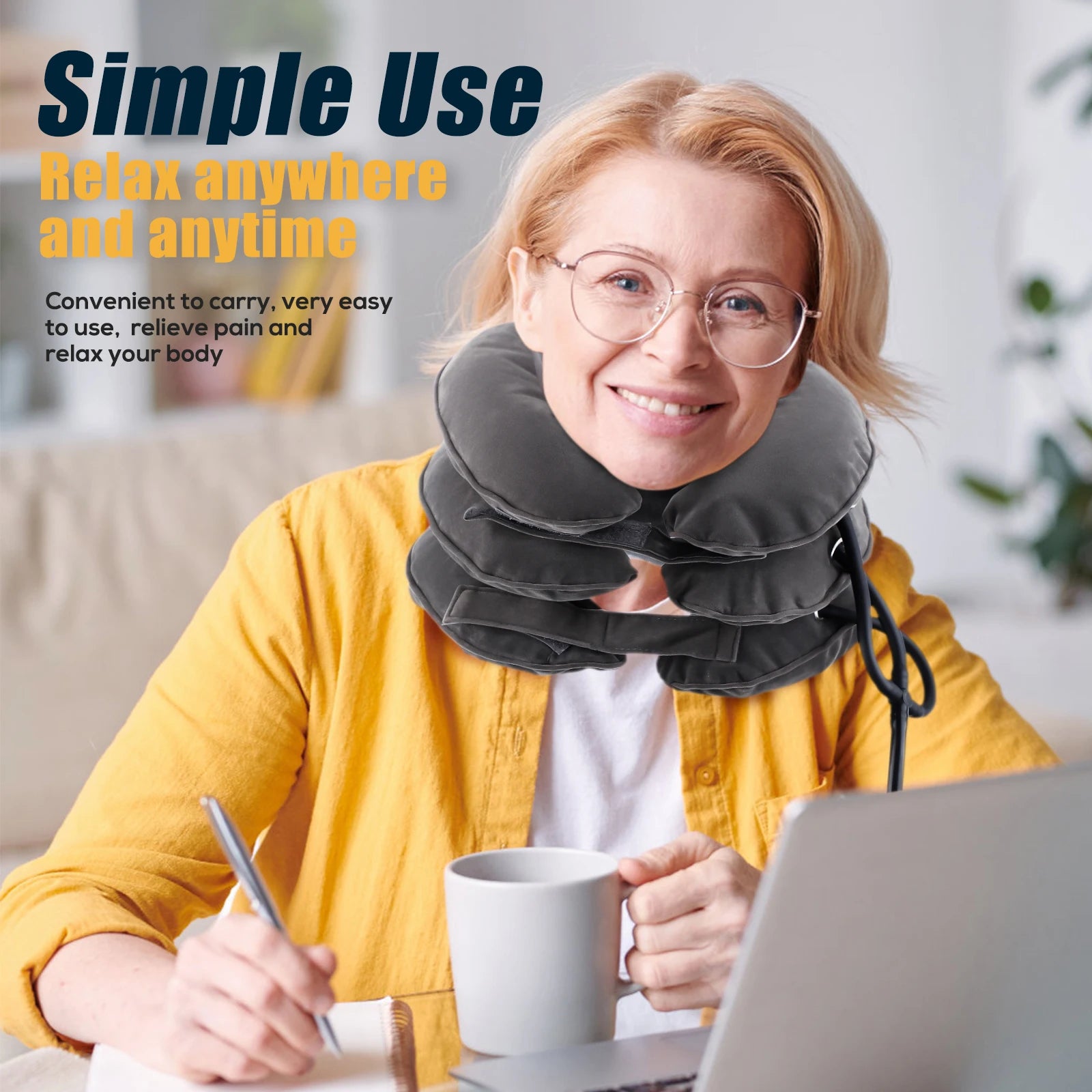 Coussin Cervical Gonflable Traction Nuque 3 Couches | MDN Store