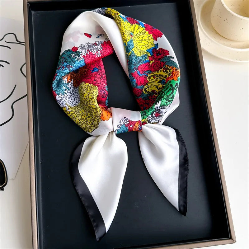Foulard Soie 70cm Femme Bandana Châle | MDN Store