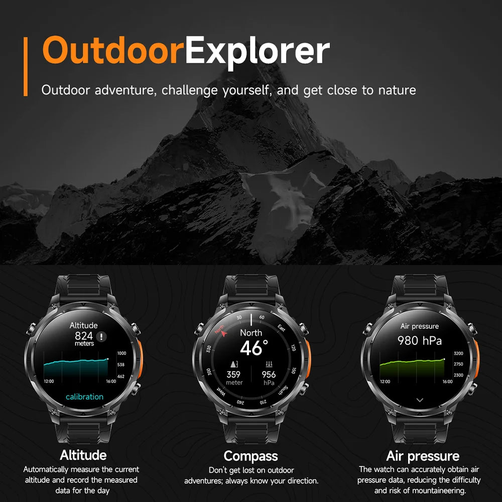 Montre GPS Militaire 1.7" 720mAh Lampe LED IP68 | MDN