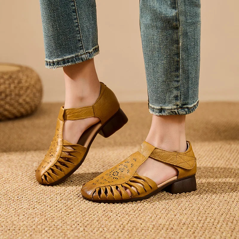 Sandales Gladiateur Cuir Bout Fermé Feerldi | MDN Store
