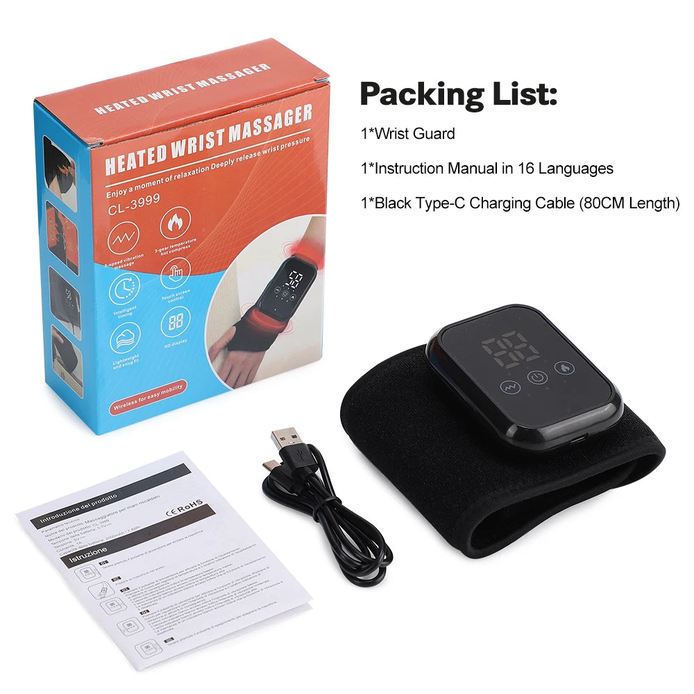 Attelle Poignet Chauffante Electrique Vibration 3 Niveaux Rechargeable | MDN Store 25