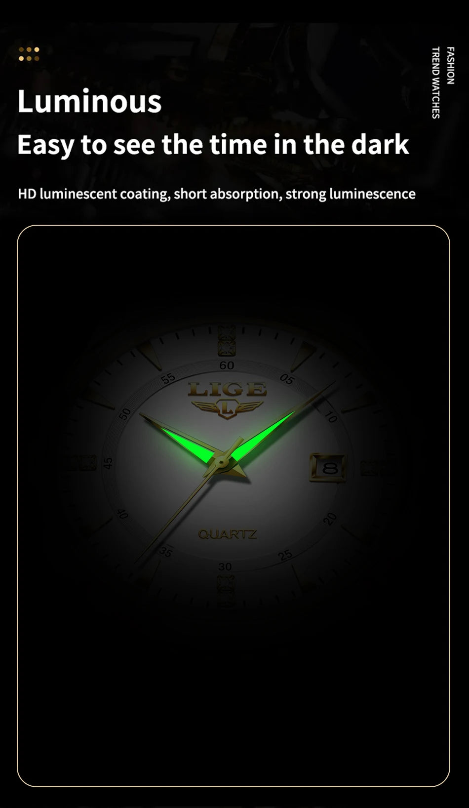 Montre Femme LIGE Acier Inoxydable Étanche | MDN