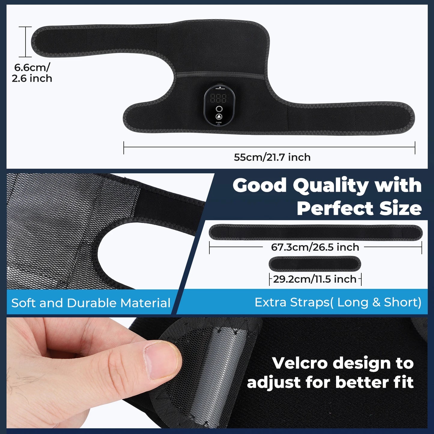 Protection Chauffante Sans Fil Épaule Genou Coude - Thérapie Chaleur | MDN