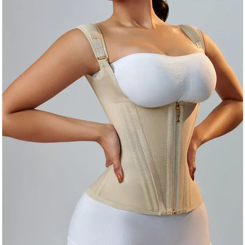 Debardeur Gainant Double Compression Femme Fermeture Eclair | MDN Store 25