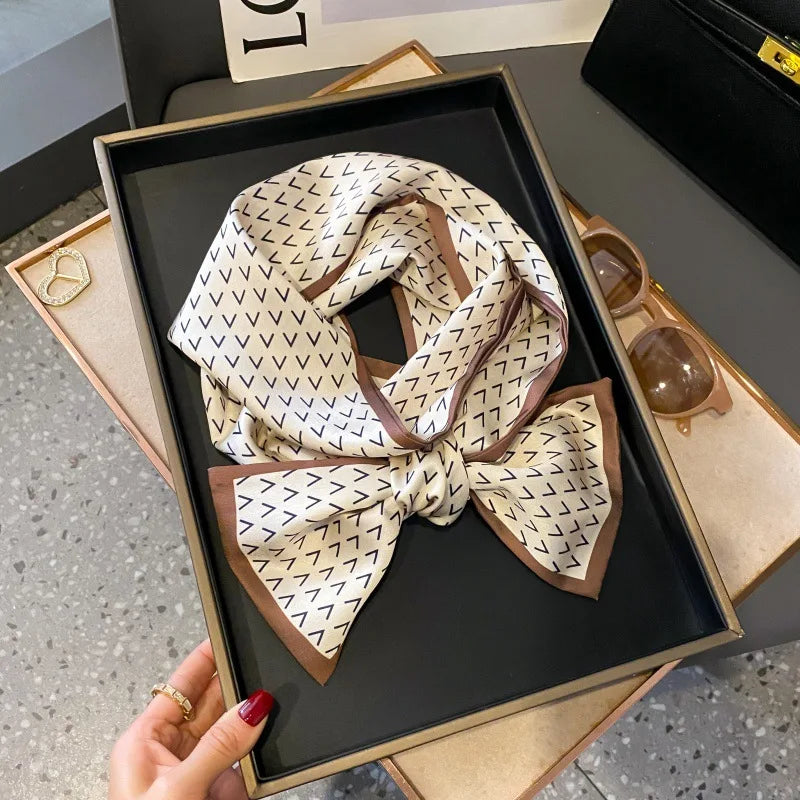 Foulard Soie Long Étroit Femme Cravate | MDN Store