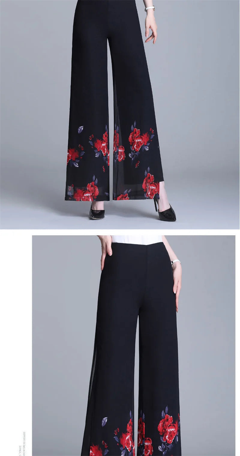 Pantalon Grande Femme Mousseline Imprimé | MDN Store