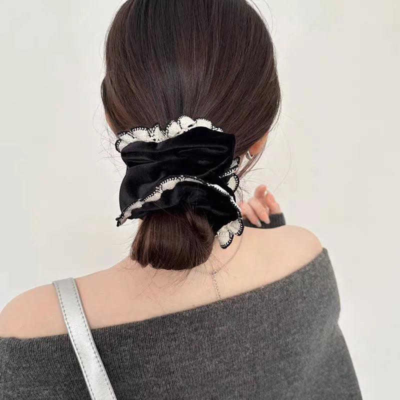 Chouchou Velours Rouge Bordeaux - Accessoire Cheveux Élégant | MDN Store