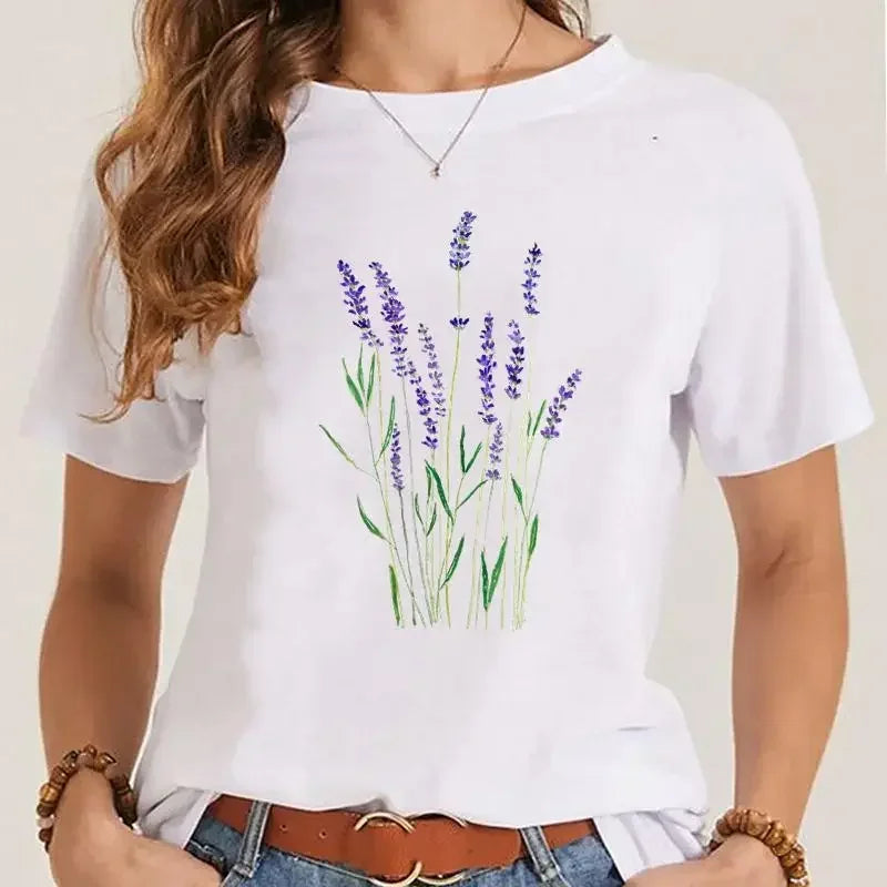 T-shirt Fleurs Printemps Style 90s Femme | MDN