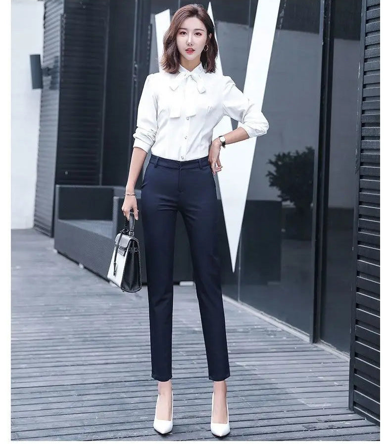 Pantalon Costume Taille Haute Slim Noir | MDN Store