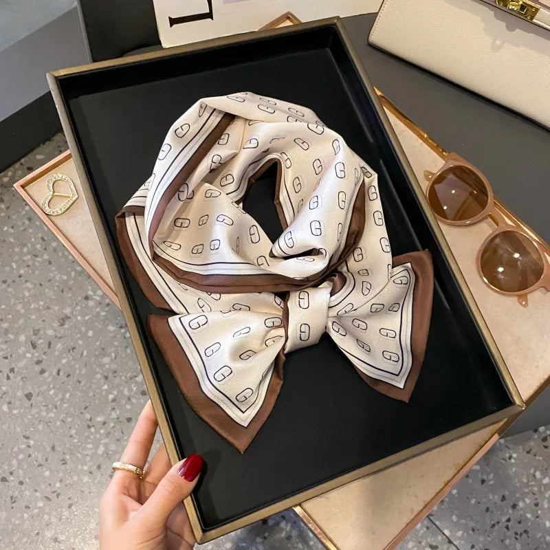 Foulard Soie Long Étroit Femme Cravate | MDN Store