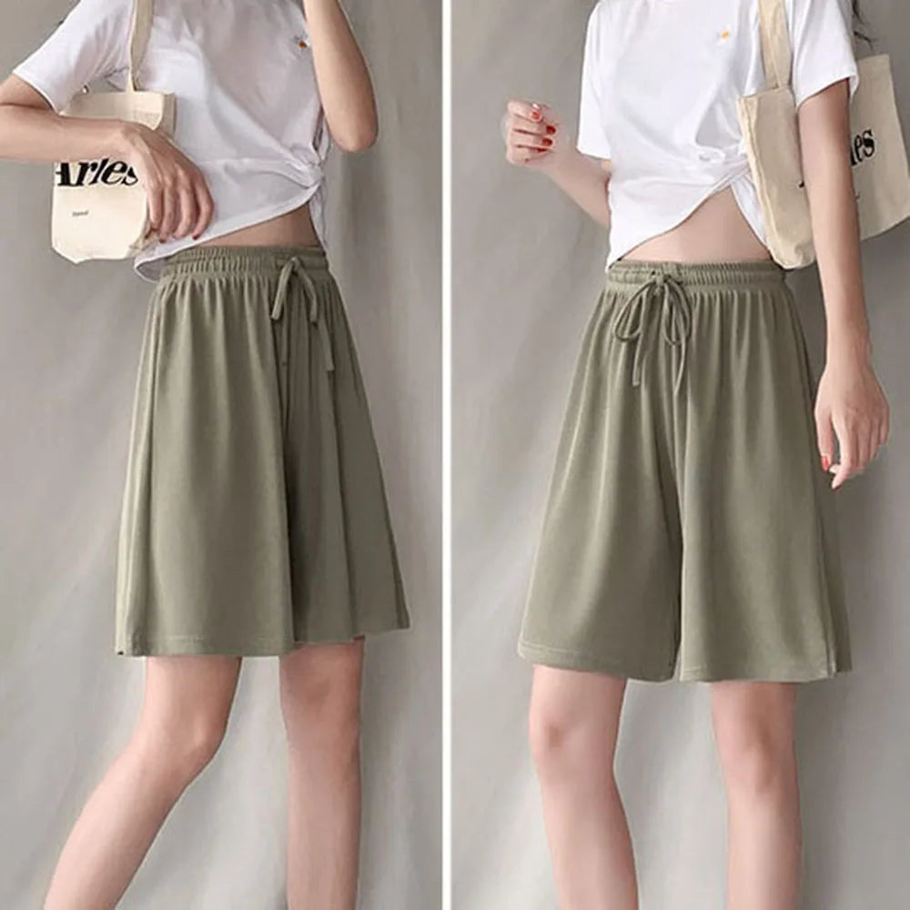 Short Femme Sport Taille Haute Soie Glacée | MDN