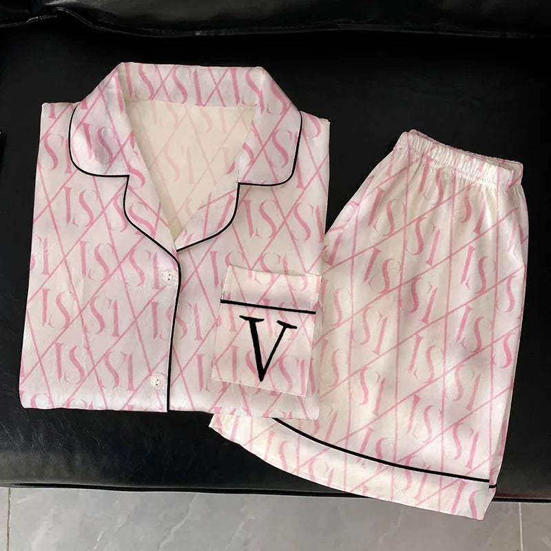 Pyjama Soie Glacée Court Été | MDN