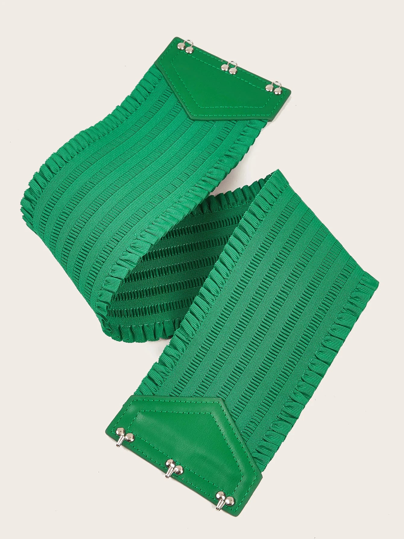 Ceinture Large Élastique Triple Boucle Volants Femme - Ceinture Robe Décorative Ajustable | MDN