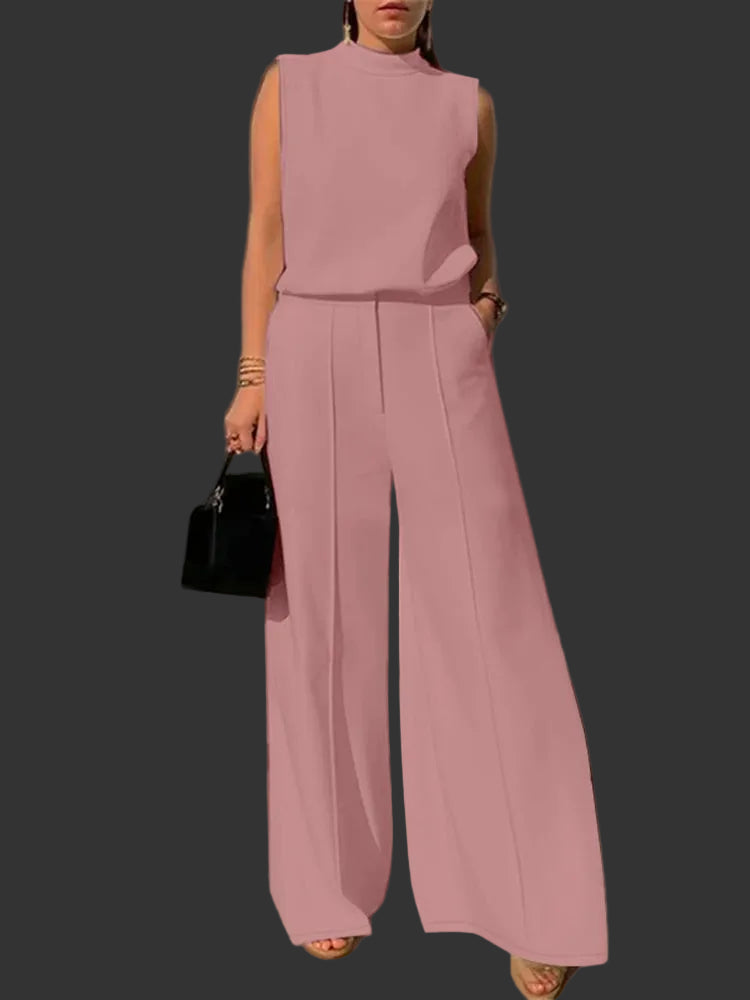 Ensemble Débardeur & Pantalon Large Minimaliste Kaki | MDN