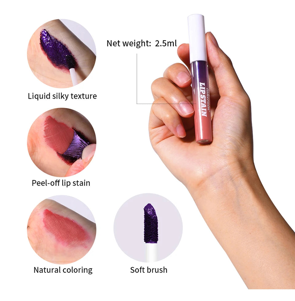Gloss Lèvres Peel Off Teinture Imperméable Rose Anti-Transfert Naturel | MDN Store