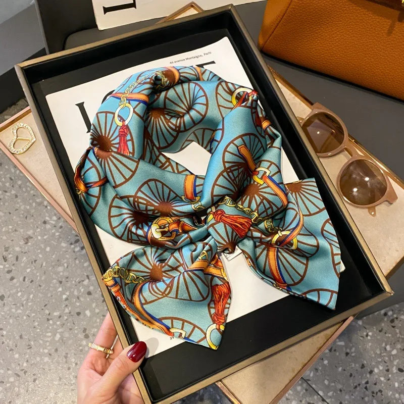 Foulard Soie Long Étroit Femme Cravate | MDN Store