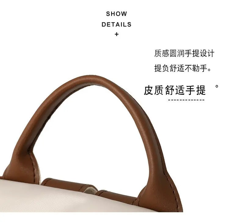 Sac à Dos Femme Nylon Anti-Vol Pompon Voyage École Grande Capacité - MDN