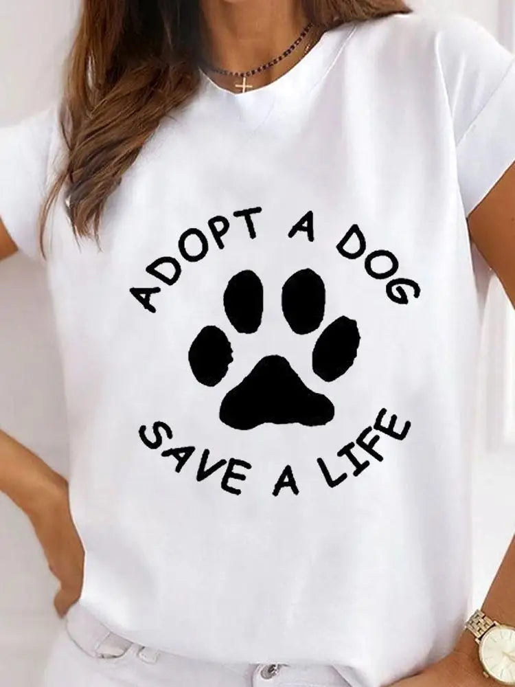 T-Chemise Patte Léopard Chat Chien Femme | MDN Store