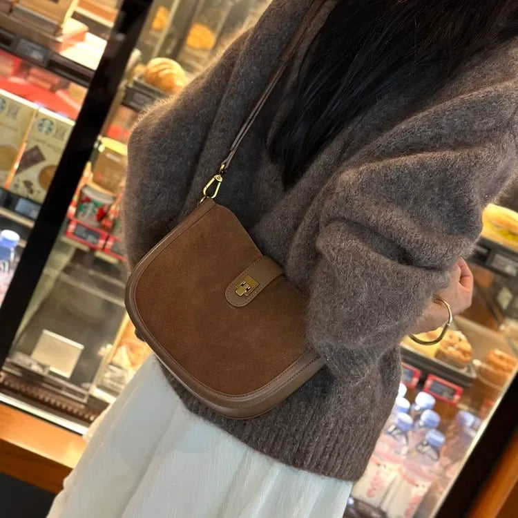 Sac à Main Femme Cuir Véritable Daim Luxe Grande Capacité - MDN