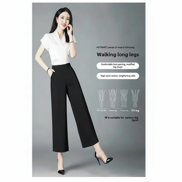 Pantalon Large Soie Glacée Blanc Femme | MDN Store