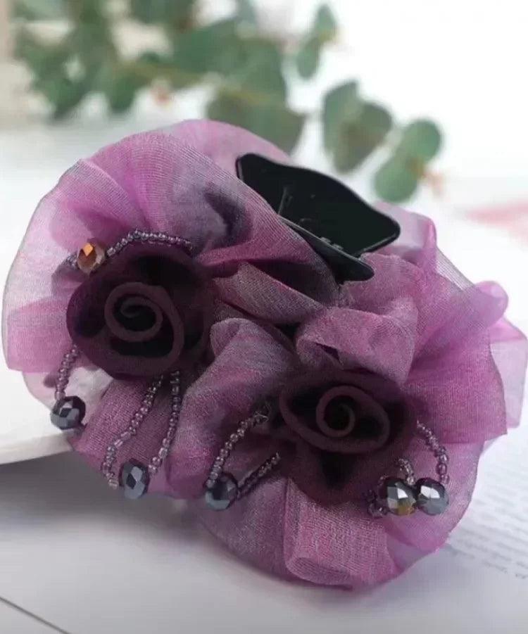 Pince à Cheveux Crabe Fleurie - Accessoire Cheveux Élégant et Pratique | MDN Store