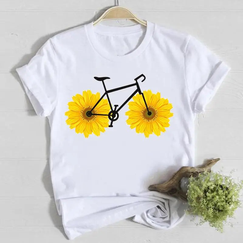 T-shirt Fleurs Printemps Graphique Femme | MDN