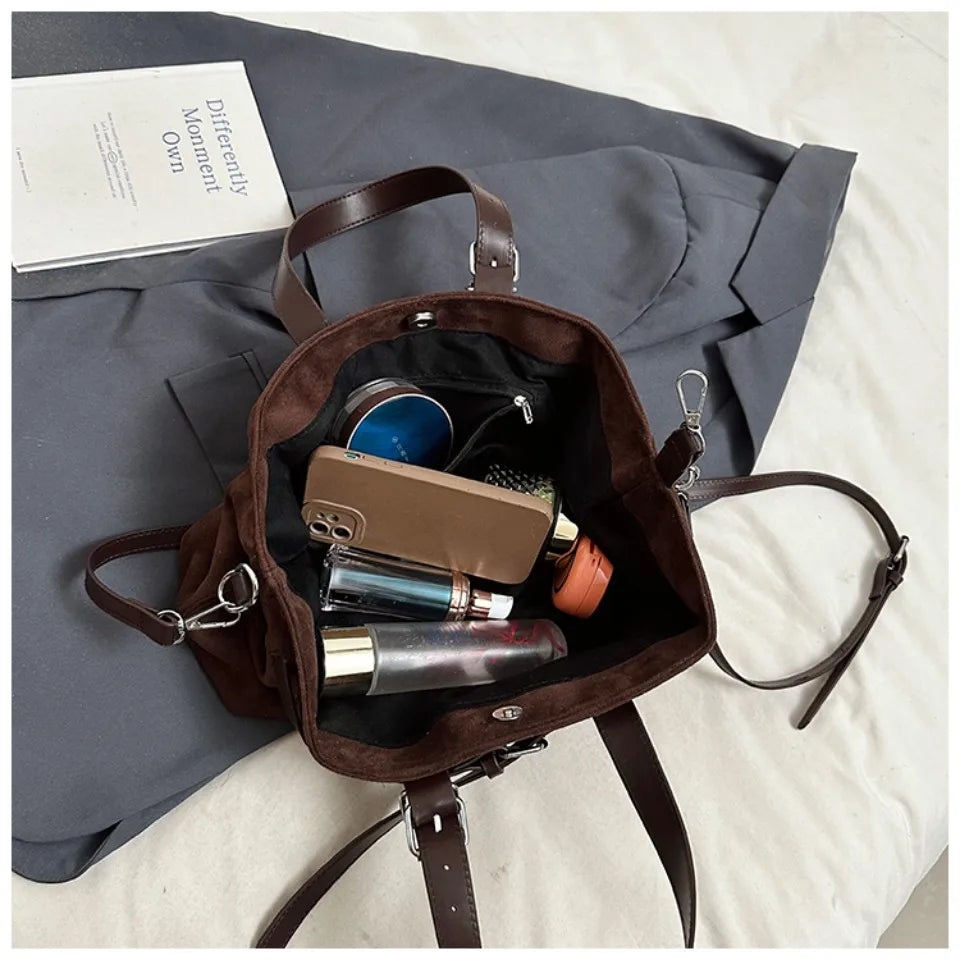 Sac Cuir Daim Boucle Ceinture Hiver | MDN Store
