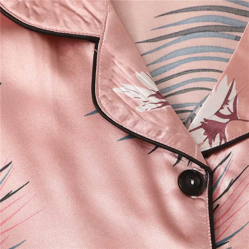 Pyjama 4 Pièces Satin Nuisette | MDN Store