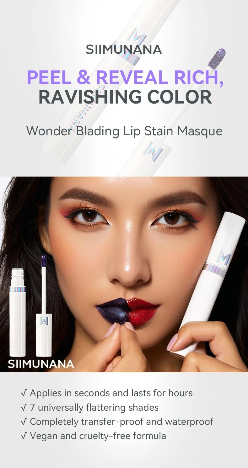 Teinture Lèvres Peel Off Tattoo Coréen Waterproof Longue Tenue Rose Rouge | MDN